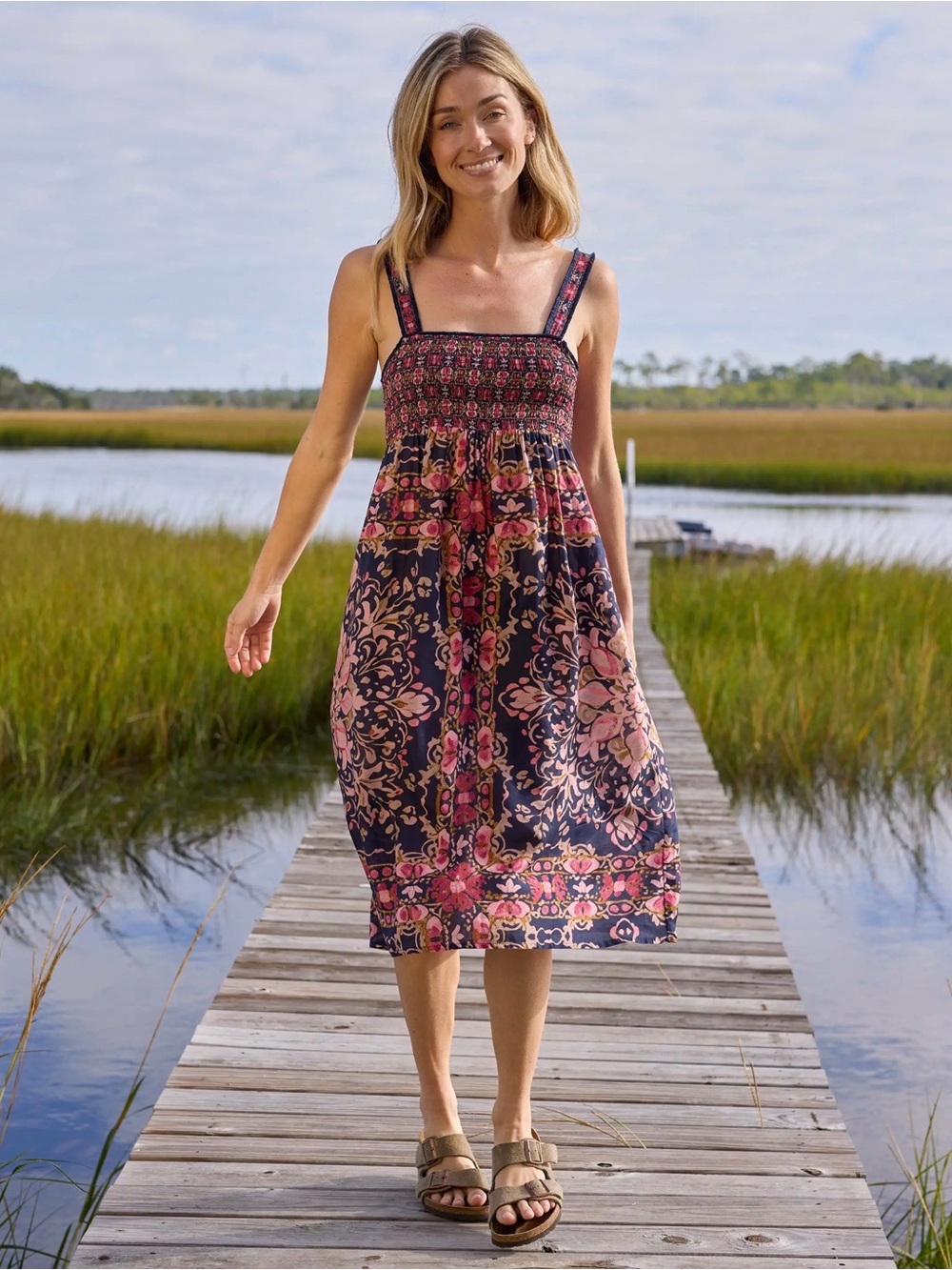 Natural Life Spring in Your Step Mandala bandana dress